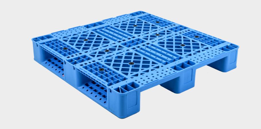 江蘇常州軒盛塑業(yè)1010網(wǎng)格川字塑料倉(cāng)庫(kù)托盤(pán)正面