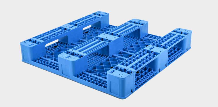 江蘇常州軒盛塑業(yè)1010網(wǎng)格川字塑料倉(cāng)庫(kù)托盤(pán)背面