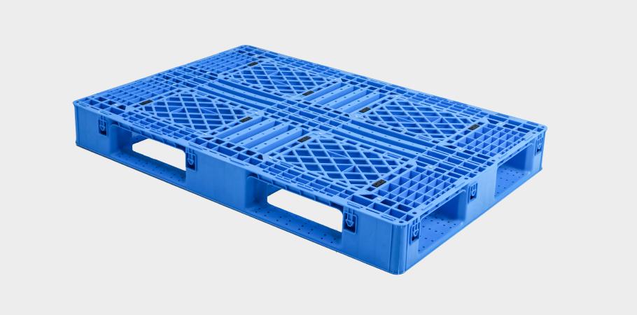 軒盛塑業(yè)EU1208網(wǎng)格田字塑料托盤正面