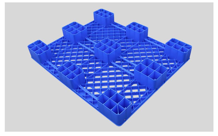 軒盛塑業(yè)1210網(wǎng)格大九腳塑料托盤反面