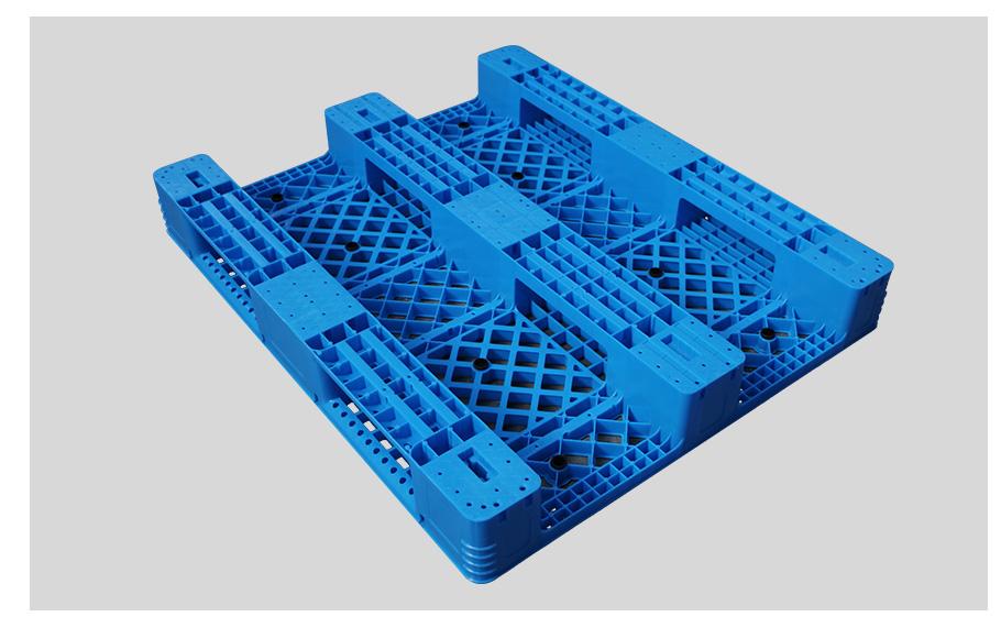 1210網(wǎng)格川字重型塑料托盤背面