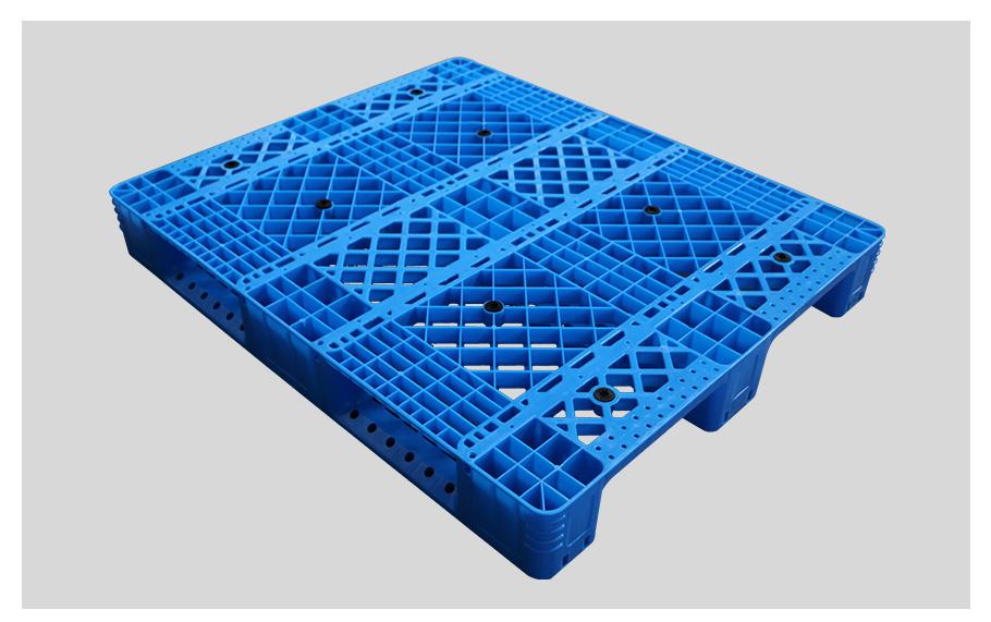 1210網(wǎng)格川字重型塑料托盤正面