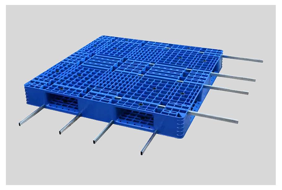 鋼管加固-1111網(wǎng)格田字塑料托盤